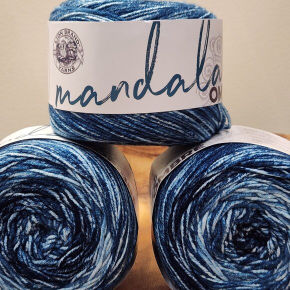 Lion Brand Mandala Ombre Yarn in Harmony (Blue) - Picture 2 of 8